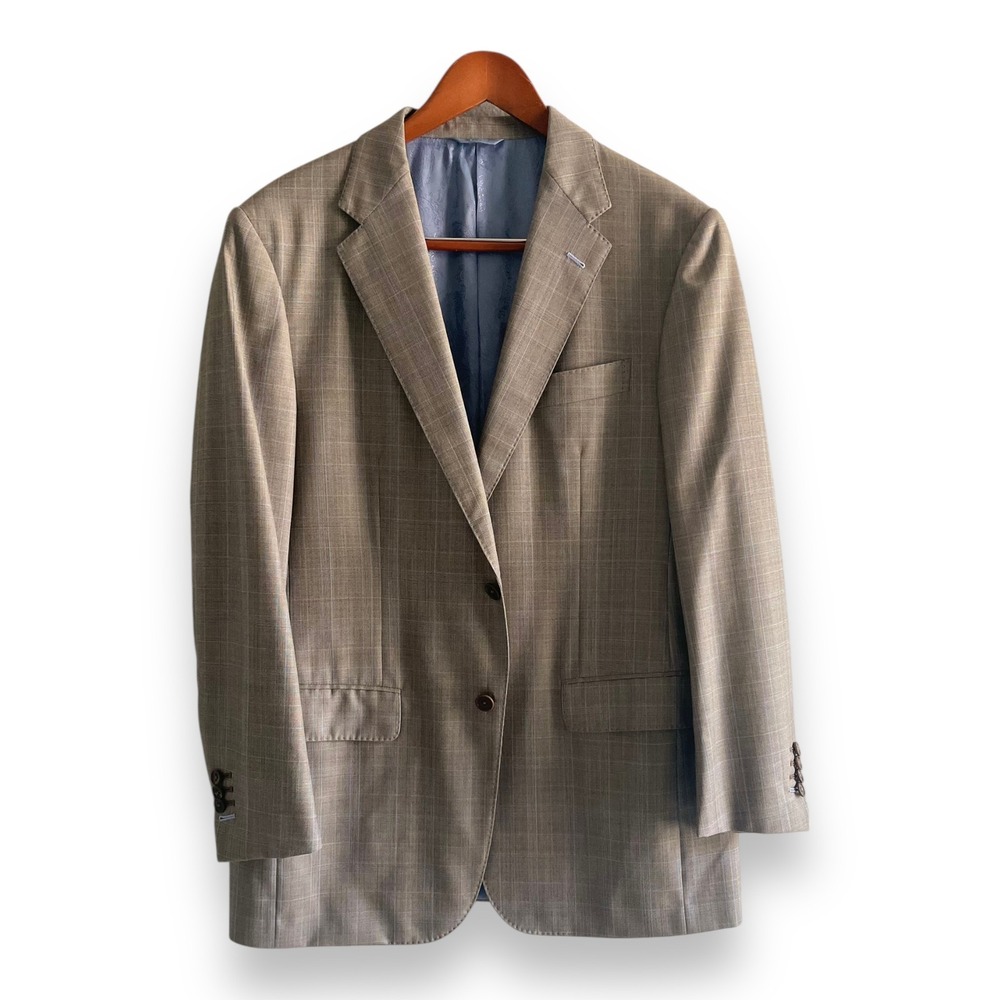 Vitale Barberis Canonico Super 140s Wool Glen Plaid Blazer Astor & Black Bespoke